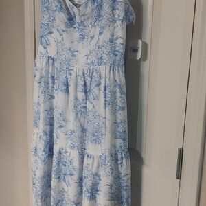 Blue and White Floral Altar'd State Dress